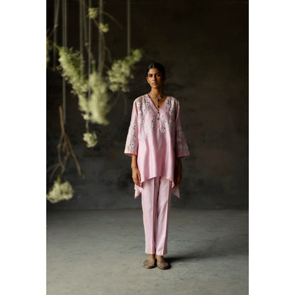 SHIKHA MEHTA Jamuni Pink Zuri Co-Ord (Set of 3)