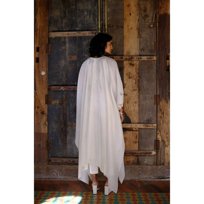 SHIKHA MEHTA Kora Layla Kaftan and Pant with Slip (Set of 3)