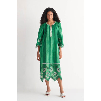 Shivani Bhargava Green Colossal Cutwork Dress