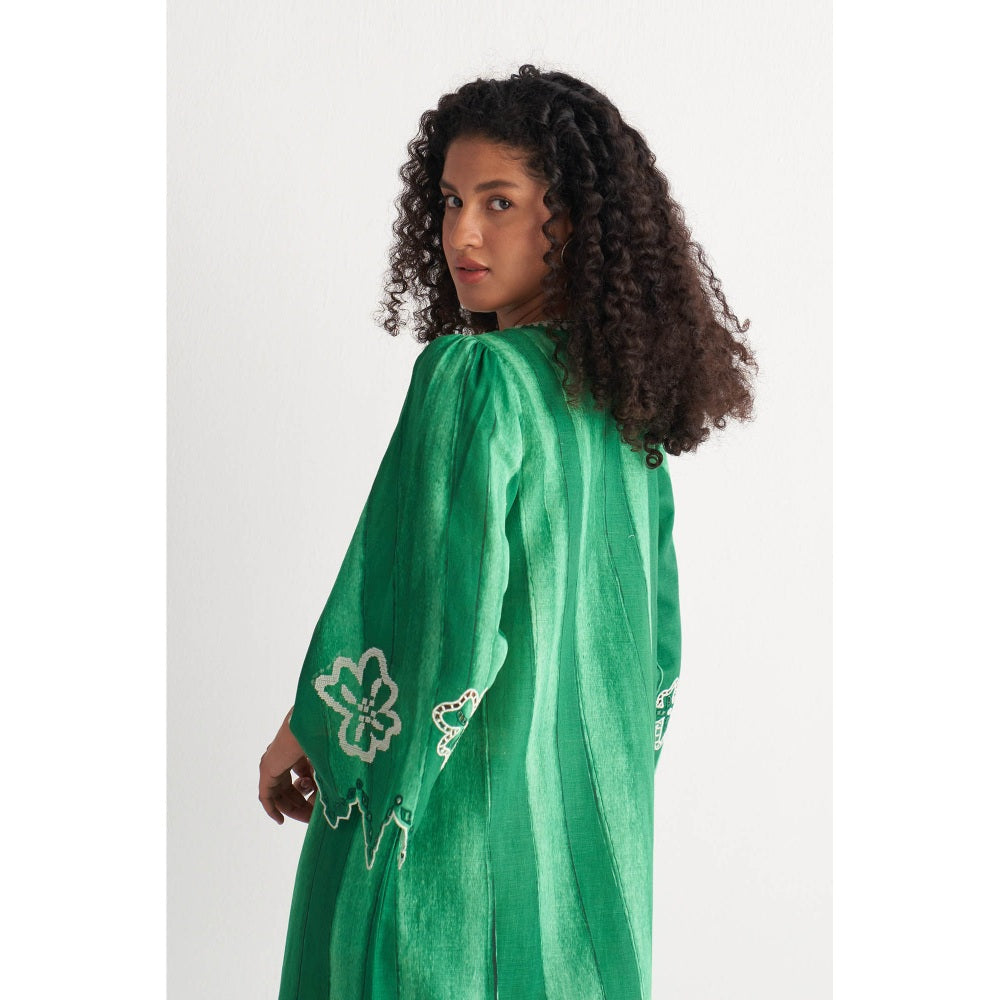 Shivani Bhargava Green Colossal Cutwork Dress