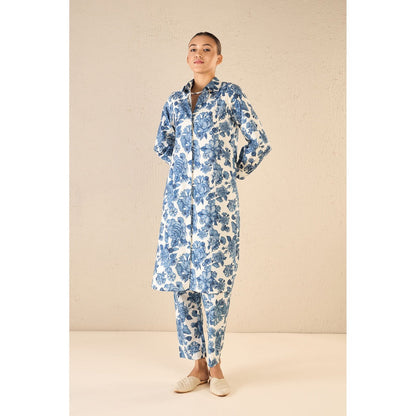 Shivani Bhargava Blue Blossom Co-Ord (Set of 2)
