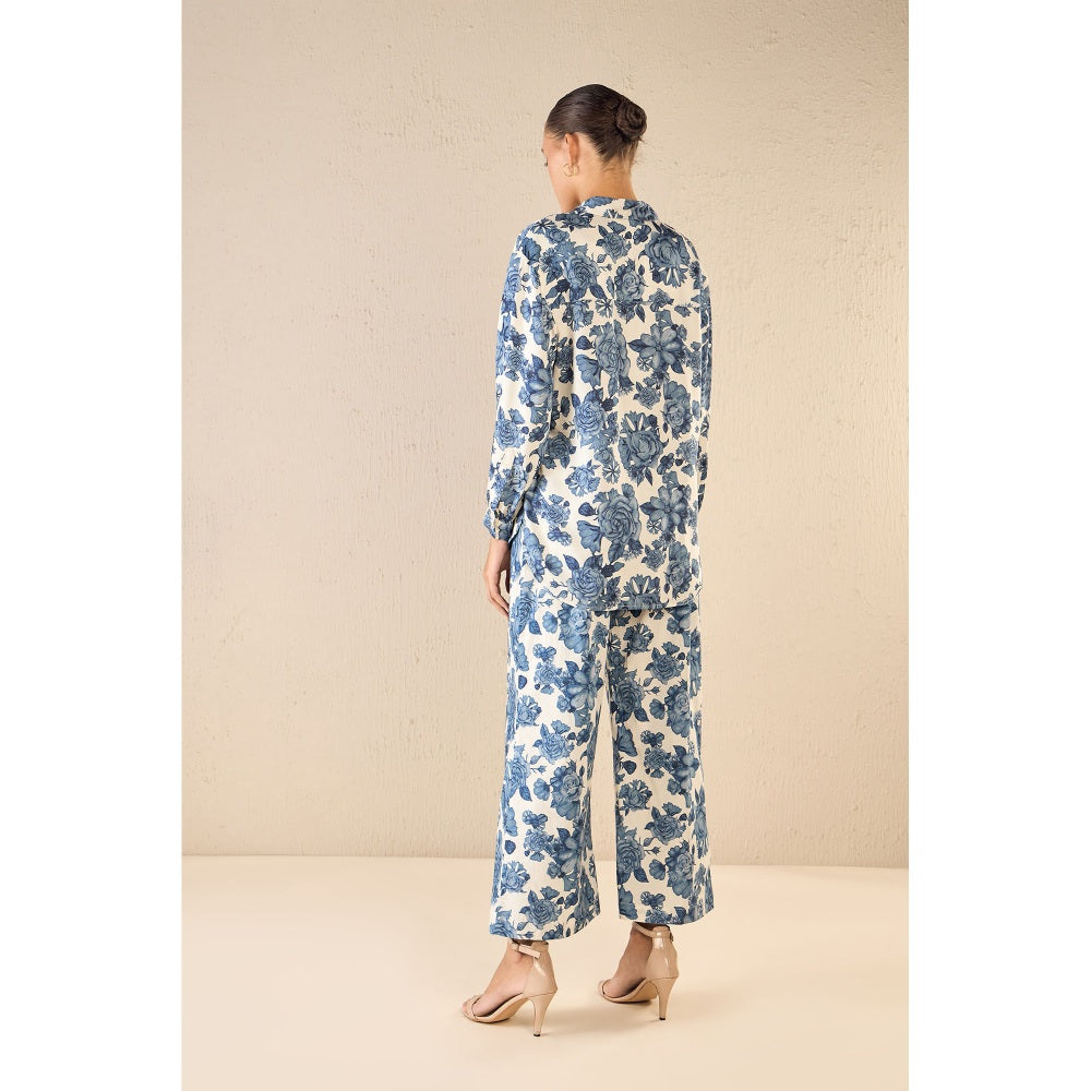 Shivani Bhargava Blue Blossom Co-Ord (Set of 2)