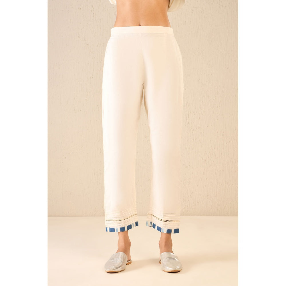 Shivani Bhargava Blue Floral Kurta with Pant and Dupatta (Set of 3)