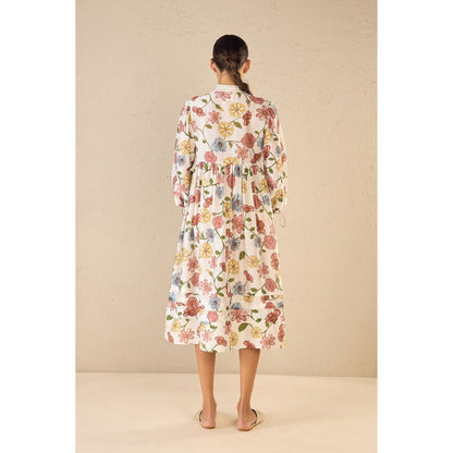 Shivani Bhargava Multi-Colour Flora Gather Dress