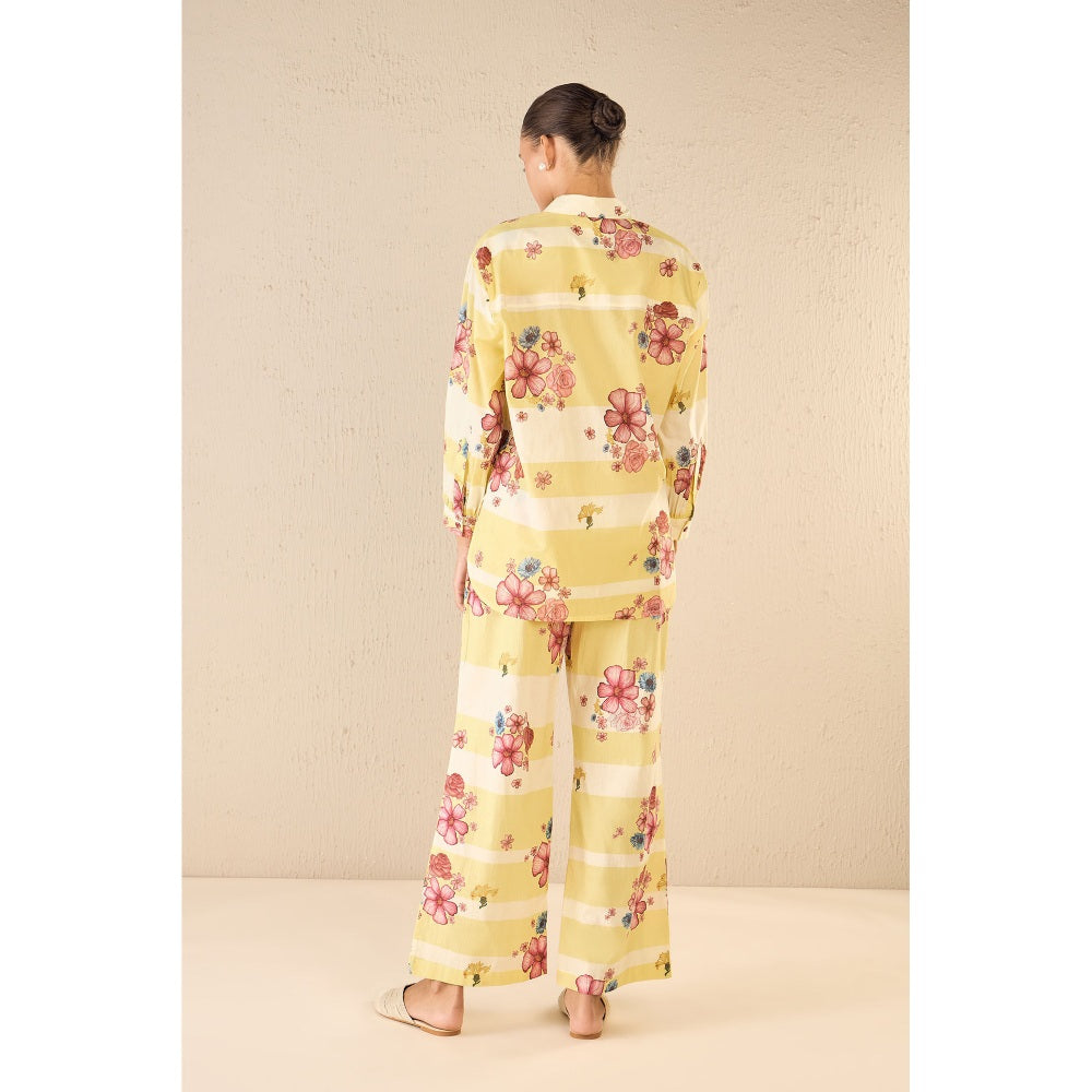 Shivani Bhargava Floral Fusion Yellow Co Ord (Set of 2)