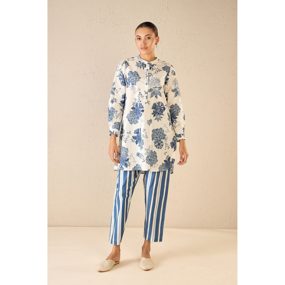 Shivani Bhargava Blue Floral Co-Ord (Set of 2)
