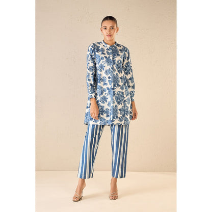 Shivani Bhargava Blue Floral Co-Ord (Set of 2)