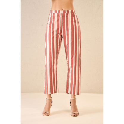 Shivani Bhargava Red Rose Print Co-Ord (Set of 2)