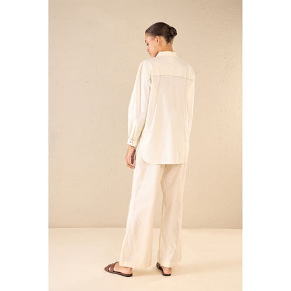 Shivani Bhargava Rose Dream Ivory Oversize Co-Ord (Set of 2)