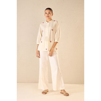 Shivani Bhargava Cream Placket Co-Ord (Set of 2)