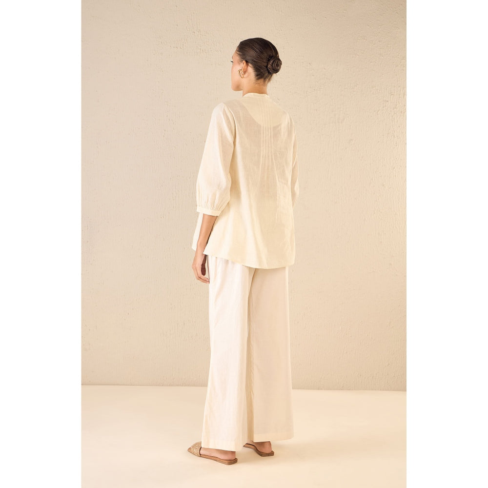 Shivani Bhargava Cream Placket Co-Ord (Set of 2)