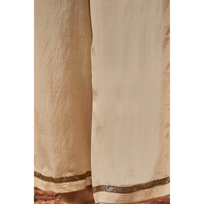 Shivani Bhargava Shree Red Chintz Chanderi Embroidered Kurta with Pant and Dupatta (Set of 3)