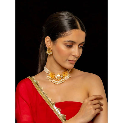 Shlok Jewels Mayura Choker & Earring Set