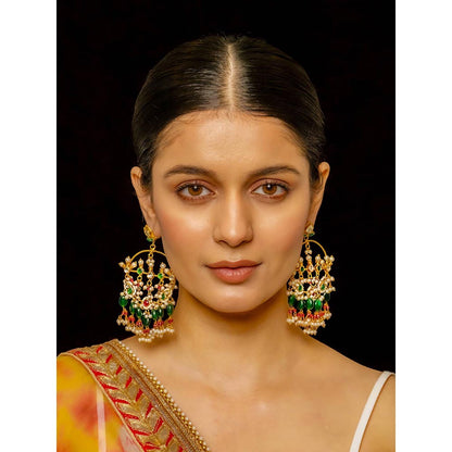 Shlok Jewels Mohini Chandbali Earrings