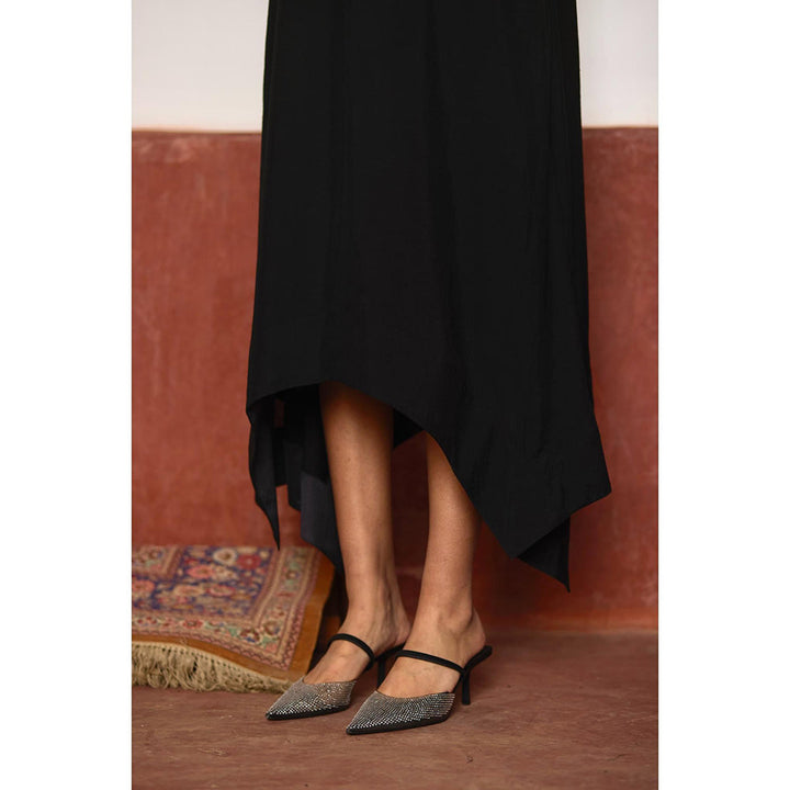 SHORSHE Black Asymmetrical Dress & Jacket (Set of 2)