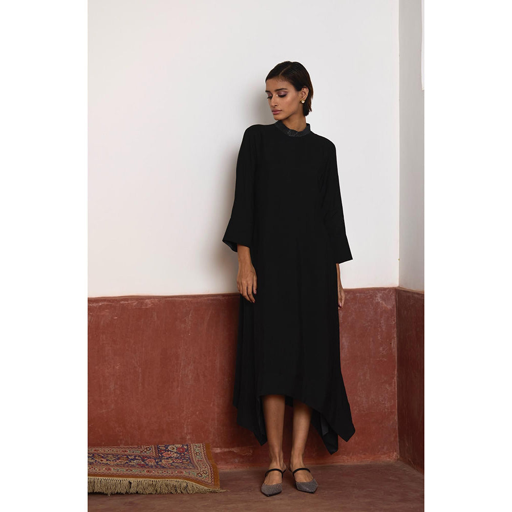 SHORSHE Black Asymmetrical Dress & Jacket (Set of 2)
