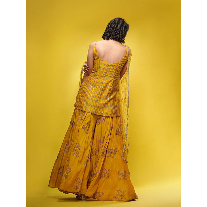 Shruti S Yellow Sharara (Set of 3)