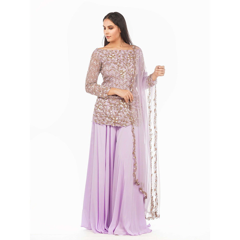 Shruti S Lavender Anarkali With Jacket (Set of 3)