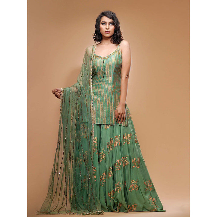 Shruti S Green Sharara (Set of 3)