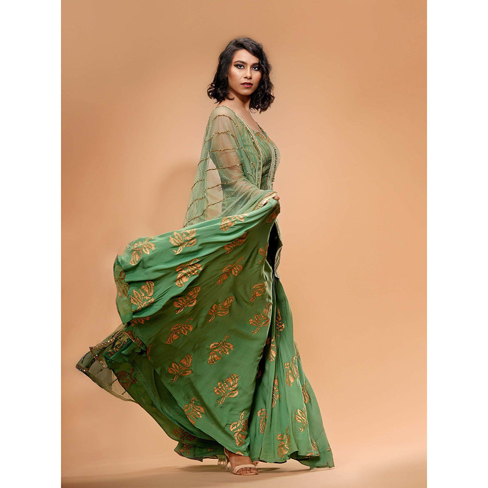 Shruti S Green Sharara (Set of 3)