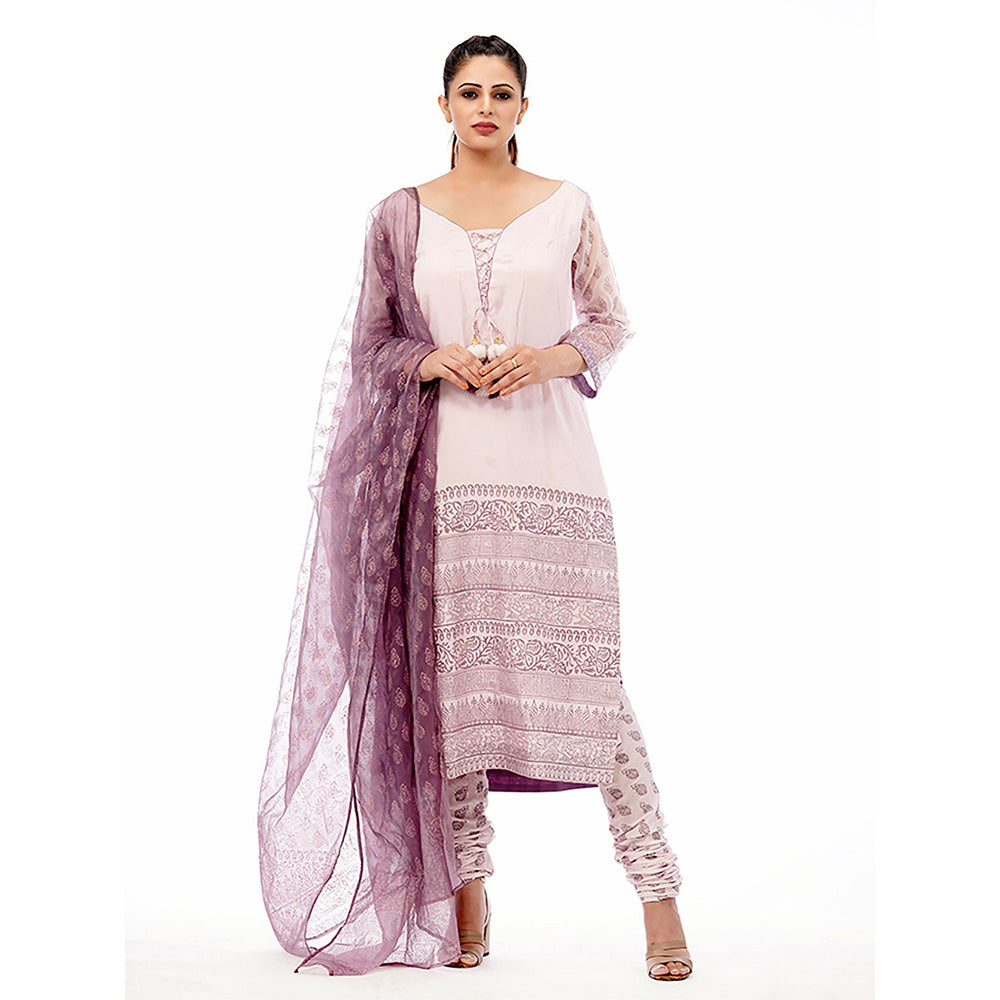 Shruti S Pink Printed Kurta (Set of 3)