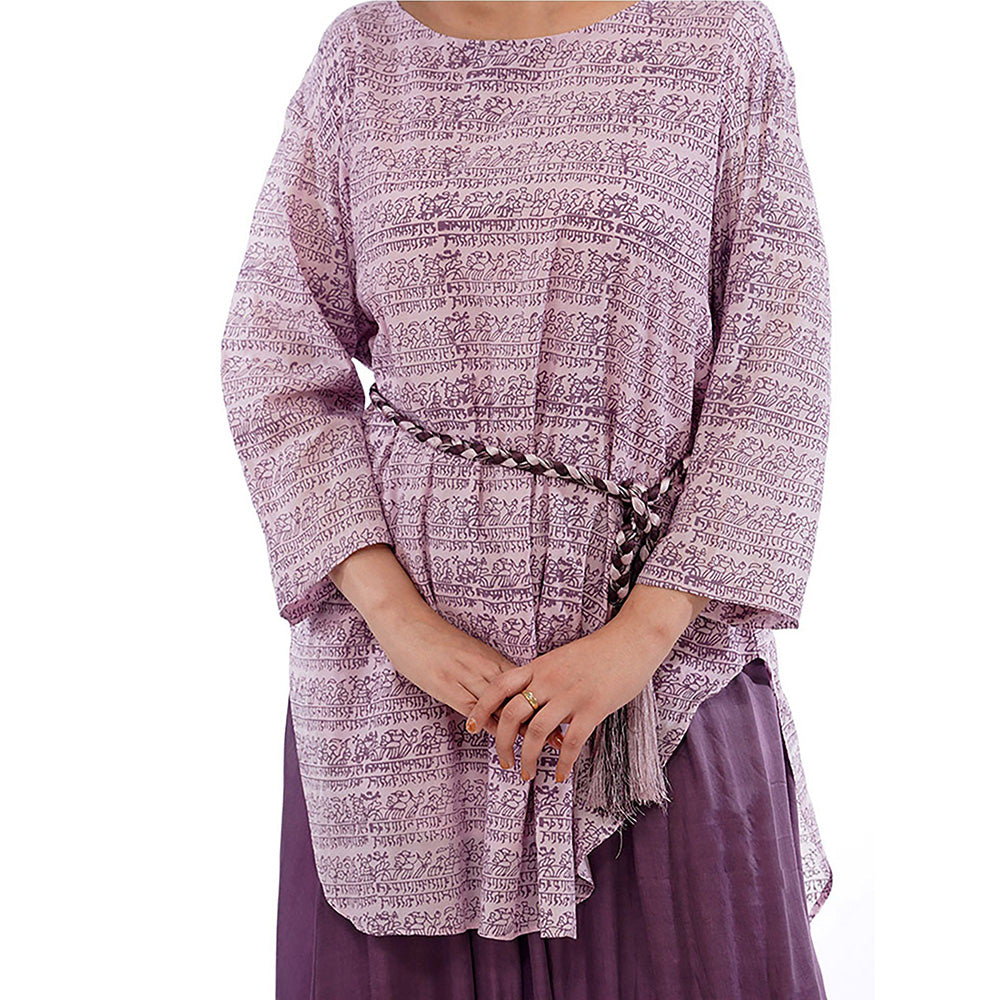 Shruti S Lavender Tunic With Dhoti Pants (Set of 3)