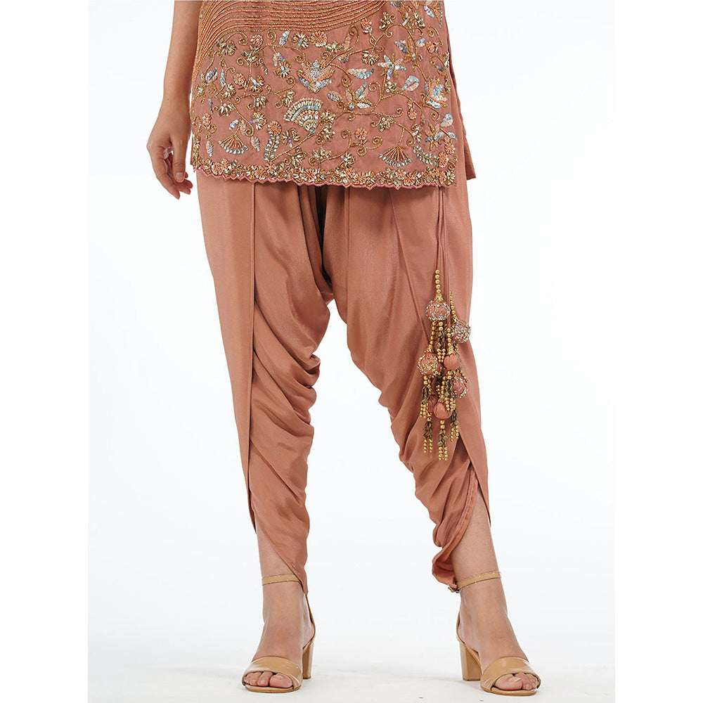 Shruti S Rose Gold Modern Kurta (Set of 3)