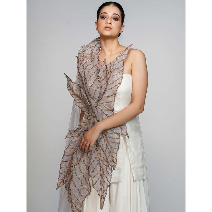 Shruti S Off White Leaves Sharara (Set of 2)