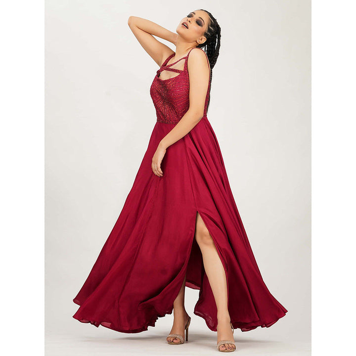 Shruti S Red Dancing Girl Gown