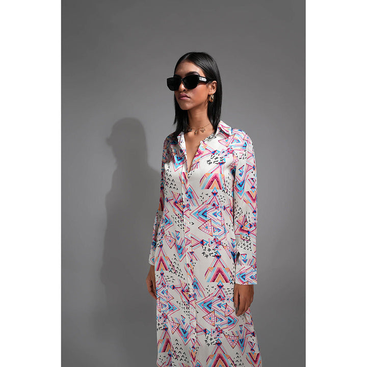 Shruti S Printed Shirt Midi Dress