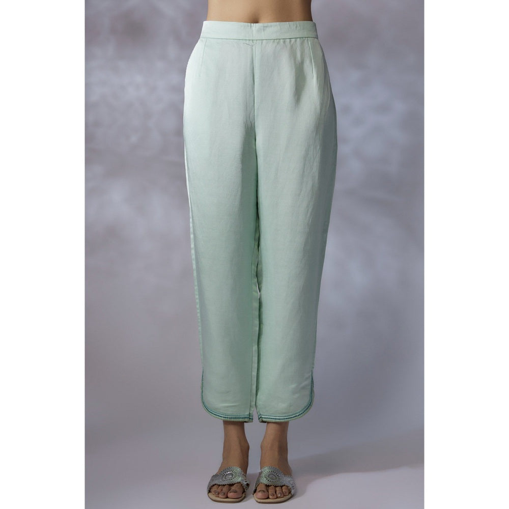 Shreeka Green Embroidered Kurta with Pant and Dupatta (Set of 3)