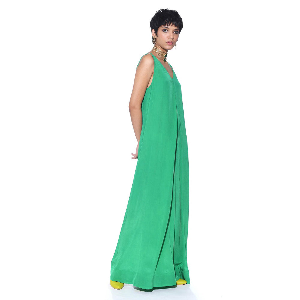 Siddhartha Bansal Lightning Green Solid Jumpsuit