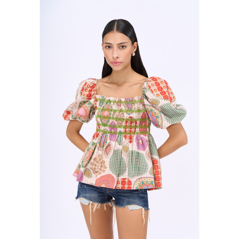 Siddhartha Bansal Multi-Colour Printed Poet Top