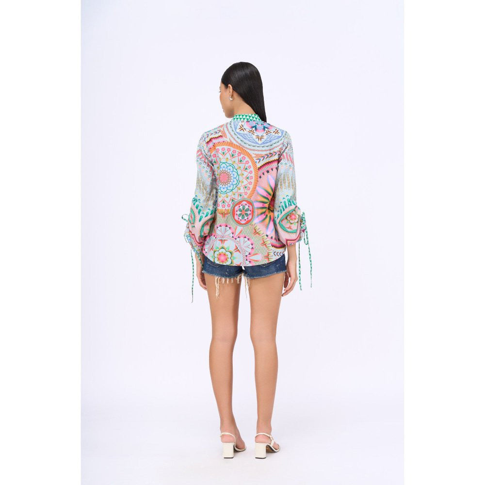 Siddhartha Bansal Green Floral Boy Friend Shirt