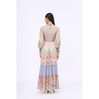 Siddhartha Bansal Multi-Colour Printed Free Fallin Tier Dress