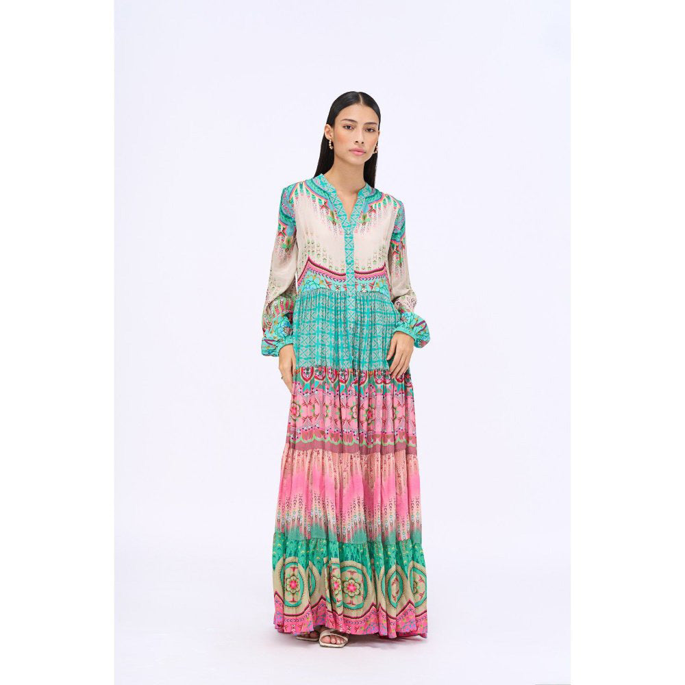 Siddhartha Bansal Multicoloured Printed Elan Dress