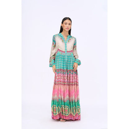 Siddhartha Bansal Multicoloured Printed Elan Dress
