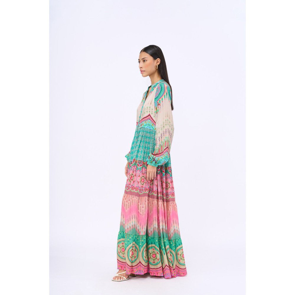 Siddhartha Bansal Multicoloured Printed Elan Dress