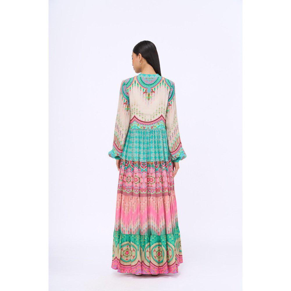 Siddhartha Bansal Multicoloured Printed Elan Dress