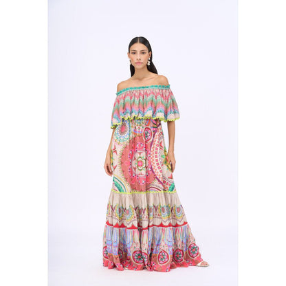 Siddhartha Bansal Multi-Colour Printed Lotus Dress