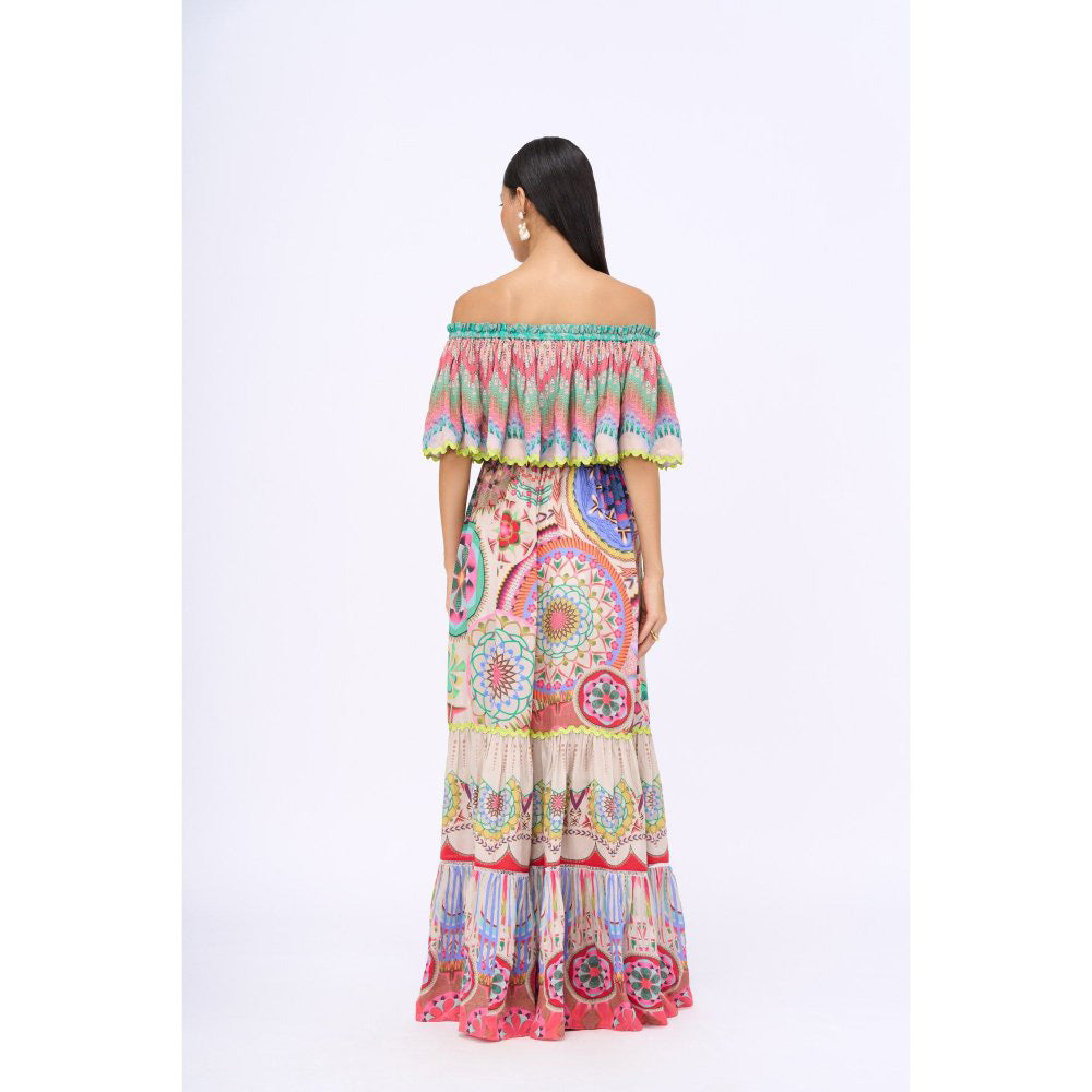 Siddhartha Bansal Multi-Colour Printed Lotus Dress