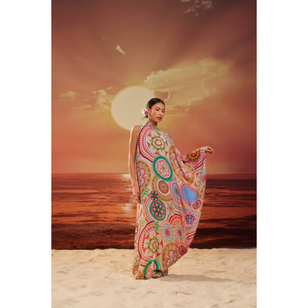 Siddhartha Bansal Beige Embroidered Stayin Alive Dress