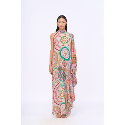 Siddhartha Bansal Beige Embroidered Stayin Alive Dress