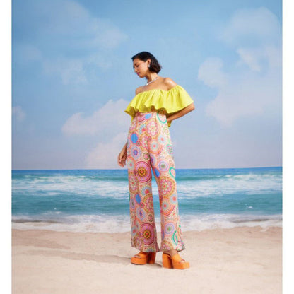 Siddhartha Bansal Green Printed Sunflower Jumpsuit