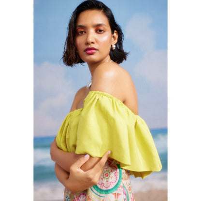 Siddhartha Bansal Green Printed Sunflower Jumpsuit