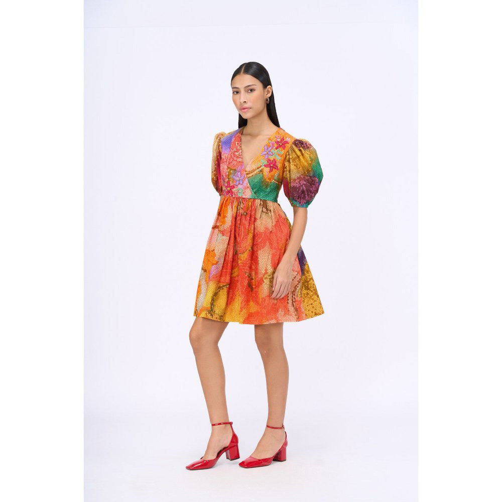 Siddhartha Bansal Multi-Colour Printed The Burble Dress