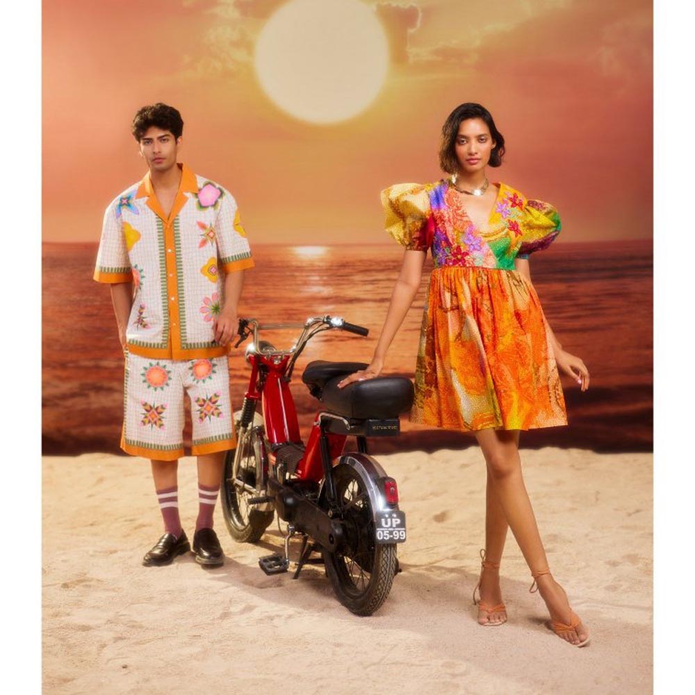 Siddhartha Bansal Multi-Colour Printed The Burble Dress