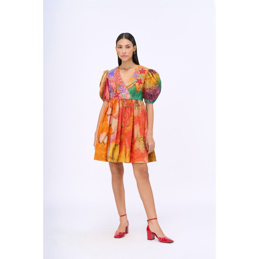Siddhartha Bansal Multi-Colour Printed The Burble Dress