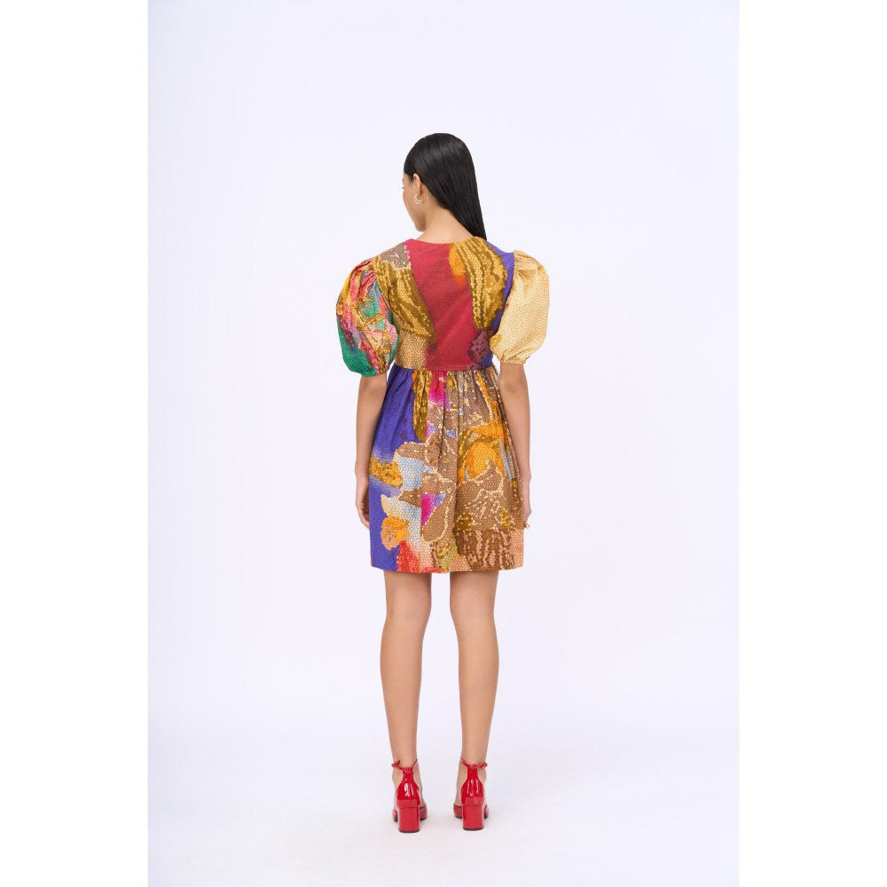 Siddhartha Bansal Multi-Colour Printed The Burble Dress