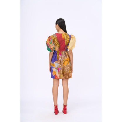 Siddhartha Bansal Multi-Colour Printed The Burble Dress